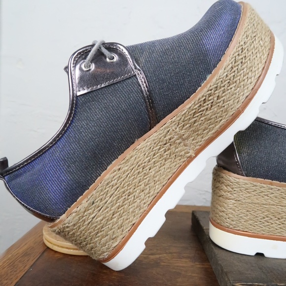 Cuple GLITTER Womens Platform Shoes - Picture 4 of 8